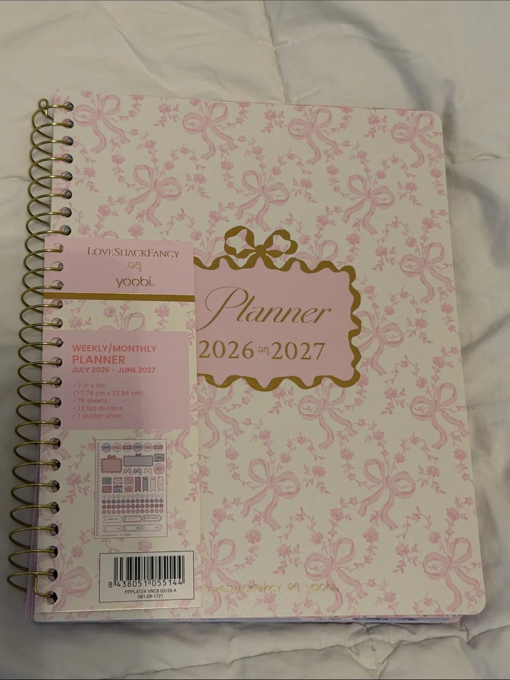 LoveShackFancy Planner 2026-2027 Pink